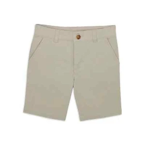 Wonder Nation School Uniform Shorts Boys Size 16 Khaki Cotton Flat Front Pockets - Picture 1 of 3