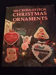 HARDCOVER 100 CROSS-STITCH CHRISTMAS ORNAMENTS BOOK - Picture 1 of 5