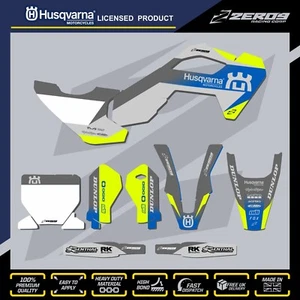 KIT DE GRÁFICOS DE MOTOCROSS HUSQVARNA CALCOMANÍAS GRÁFICAS MX TC50 TC65 FADE YEL/G/BLU - Imagen 1 de 1