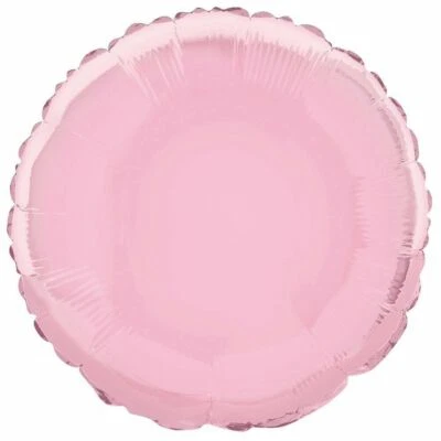 CTI BALLOONS 18" Plain Coloured Round Foil Balloons Party Helium Quality Wedding (Pink)