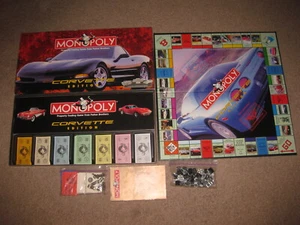 Monopoly Corvette Edition 1998 Parker Brothers Board Game Pewter Tokens Complete - Picture 1 of 1