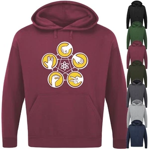 ROCK PAPER SCISSORS LIZARD SPOCK HOODIE lustig Big Bang Theory inspiriert Geek Nerd - Bild 1 von 17