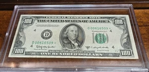 Series 1950-D $100 Federal Reserve Star Note - Serial No. D 00616509 * - Picture 1 of 5