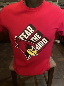 NCAA Illinois State Univ Redbirds, Men's S Red T-Shirt "Fear The Bird" - Picture 1 of 4