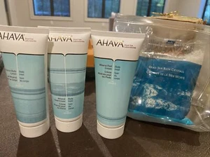 AHAVA 4 PcSet New 3.4oz Each Body Lotion, Hand Cream & Foot CREAM. Dead Sea Bath - Picture 1 of 12