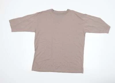 Boohoo Mens Beige Cotton blend T-Shirt Size 38 - Image 1 of 4