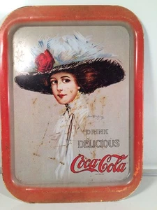 Vassoio da portata vintage Coca Cola 1971 Hamilton King originale buono - Foto 1 di 12