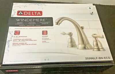 Delta Widespread bathroom Faucet Windermere Brushed Nickel 35996LF - Image 1 of 4
