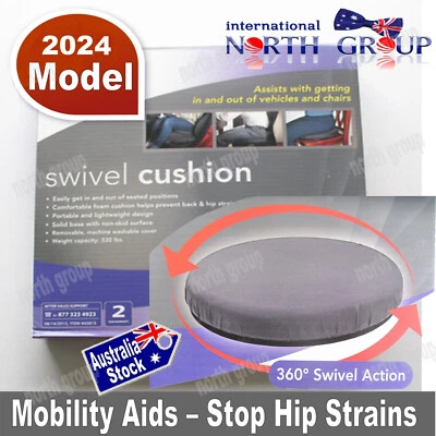 New Mobility Aid Large Padded 360 deg Swivel Cushion Seat for Car, Stool, Chair  - image 1 of 3