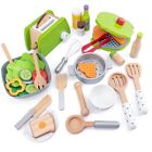 Children Kitchen Toys DIY Cooking Pretend Play Simulation Wooden Kitchen9625