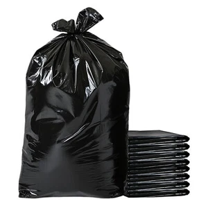 60X90CM STRONG BLACK HEAVY DUTY BIN LINERS BAGS RUBBISH WASTE REFUSE SACKS 90L - Picture 1 of 12