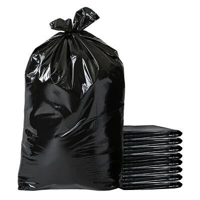 60X90CM STRONG BLACK HEAVY DUTY BIN LINERS BAGS RUBBISH WASTE REFUSE SACKS 90L - Image 1 of 4