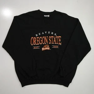Oregon State University Sweater Adult Large Black OSU Beavers Vintage Crewneck - Picture 1 of 15