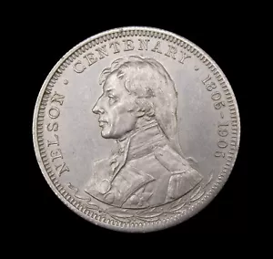 1905 CENTENARY OF THE BATTLE OF TRAFALGAR 38mm CALENDAR MEDAL - Picture 1 of 2