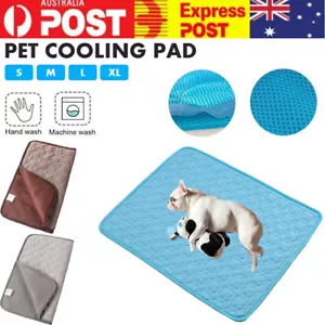 Pet Cooling Mat Dog Cat Gel Non-Toxic Bed Puppy Self-cool Summer Ice Pad 4 SIZE - Picture 1 of 17