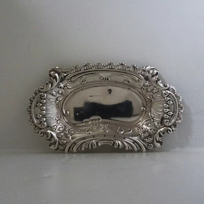 Plato de pasador Art Nouveau de plata Birmingham 1903 Foto 1 de 2