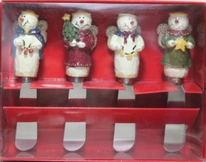 NEW 4 pc. Kohl's Snowman Angels Cheese Dip Spreaders - Afbeelding 1 van 4