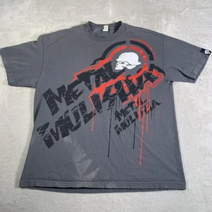 Metal Mulisha Shirt Mens XL Gray Skull Graphic Moto Biker Distressed Tee Y2K - Picture 1 of 16