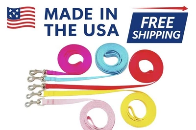 Correa de nailon pequeña para perro, gato, conejo, hurón 1/2" x 4 pies-40 pies hecha en colores EE. UU.+++ Foto 1 de 4