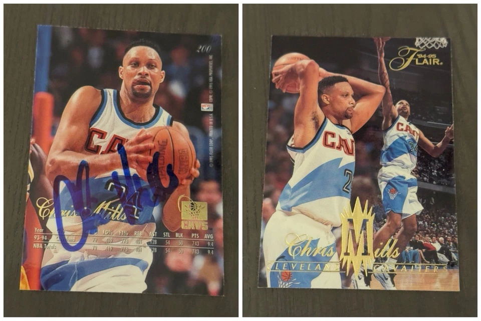 Fleer Flair #200 Chris Mills 1994-95 - autografiado firmado a mano Foto 1 de 3