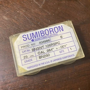 Single SUMITOMO CBN Insert BNGNT .126RSPC BN250 (B26) - Picture 1 of 3