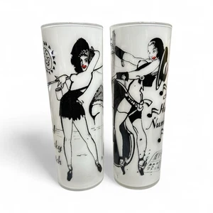 Paar 40er Jahre Pin-Up Longdrinkgläser Top Zustand - Bild 1 von 8