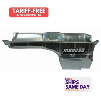 Moroso 27862, One Zinc Steel Oil Pan Steel 4.0L Fits Jeep Wrangler/Cherokee  - Image 1 of 4