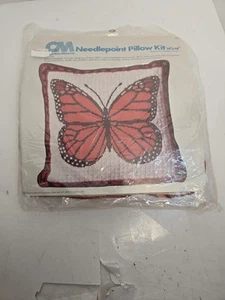 Columbia Minerva #2459 Kit cuscino punto ago "Monarch Butterfly" Margot Johnson - Foto 1 di 2