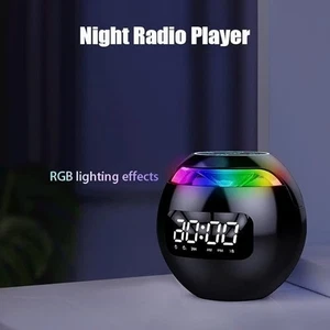 Wireless Bluetooth Speaker Alarm Clock - 2-in-1 Digital LED Display Dual Alarm C - Picture 1 of 16