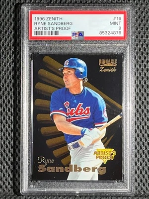 Zenith #16 Ryne Sandberg Hof 1996 prueba de artistas PSA 9 cachorros como nuevos solo 7 grados Foto 1 de 2