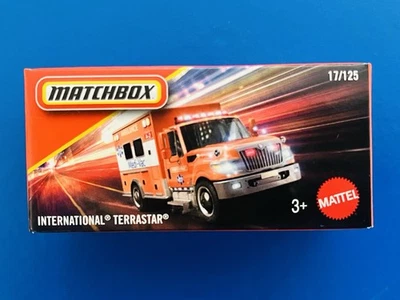 2026 Matchbox Power Grabs ORANGE 2019 INTERNATIONAL TERRASTAR MEDI-VAC AMBULANCE - image 1 of 4