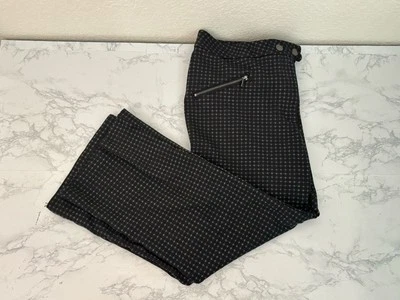 Time And Tru Womens Black Gray Plaid Ankle Pants Size 16 Zipper Pockets N - Image 1 of 4