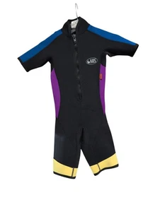 NRS Wetsuit Youth child color block Black wetsuit shorts gender neutral Surfer - Picture 1 of 3