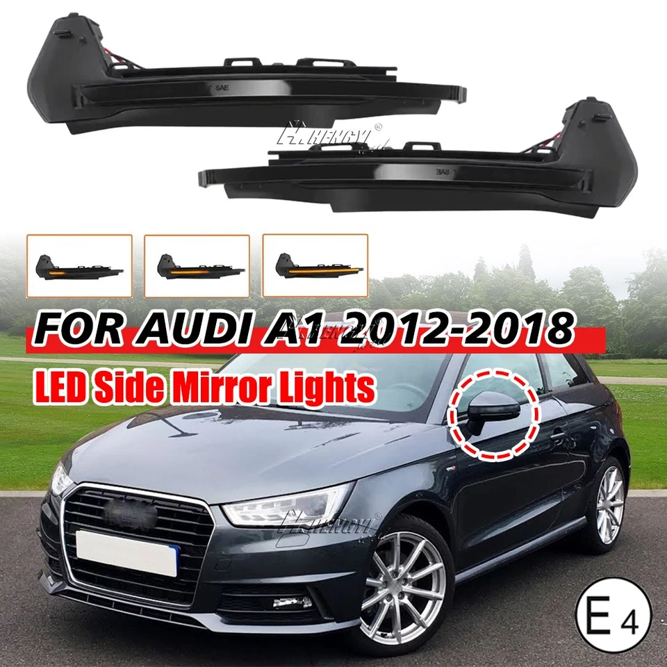 Intermitente de espejo retrovisor exterior intermitente de marcha para Audi A1 8X 8X0949101 8X0949102 Foto 1 de 4