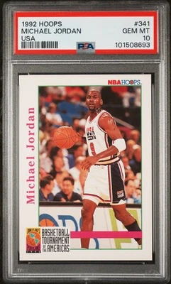 Michael Jordan 1992 Aros #341 EE. UU. Dream Team PSA 10 GEMA COMO NUEVO 🏀 Juegos Olímpicos / CABRA Foto 1 de 2