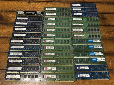 36 Sticks of RAM 1GB 2GB DDR3 SDRAM PC3 Crucial Kingston Nanya Elpida Hynix - Image 1 of 4