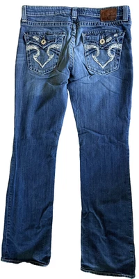 Pantalones de mezclilla Big Star para mujer 32XL azules Casey K Bootcut elásticos bordados bolsillos largos Foto 1 de 4