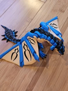 Azure Rathalos Articulated 3D Print - Monster Hunter Inspired - Picture 1 of 7