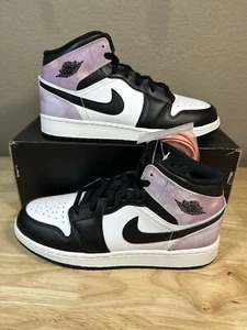 NEW 6.5Y Nike Air Jordan 1 Mid SE Tie Dye Bleached Coral White DM6216 001 - Picture 1 of 6