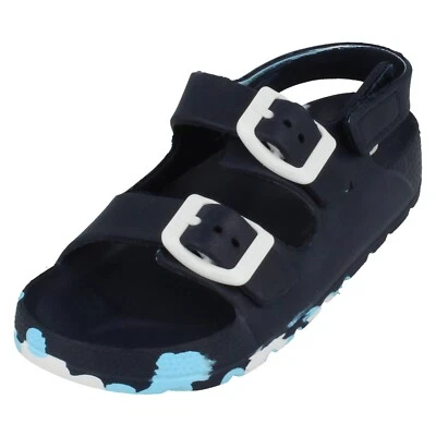 Niños Spot On Azul Marino Multi Open Toe Sandalias:N0078 - Imagen 1 de 4