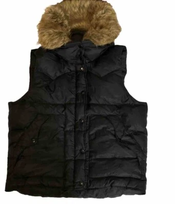 Chaleco acolchado Ralph Lauren Denim & Supply para mujer cuello extraíble negro talla mediana Foto 1 de 4