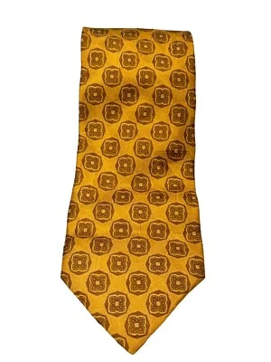 Ermenegildo Zegna Tie Preowned Great Condition Yellow Gold Flower Dots - Image 1 of 4