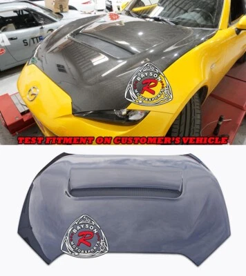 Fits 16-25 Mazda Miata MX5 ND ND2 ND3 GV-Style Bonnet Hood (Carbon Fiber) - Image 1 of 4