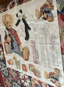 Daisy Kingdom Blue Jeans Teddy Fabric Panel Wall Hanging 23 x26 Inch Brand New - Picture 1 of 4