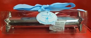 Mud Pie Baby Silverplate Birth Certificate Holder Boy Star Silver Metal NICE NEW - Picture 1 of 4
