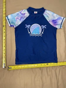 Laguana Kids Rash Guard Unisex Blue With Palm Trees Size M (6) - Picture 1 of 2