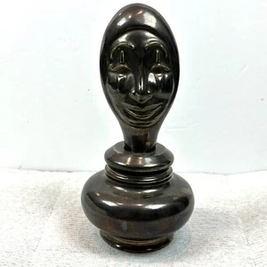 Vintage? Metal Clown Statue Jar Art Deco Modern - Picture 1 of 5