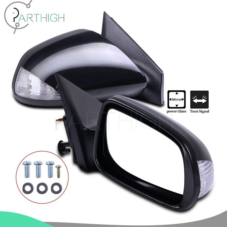 Juego de pares de espejos retrovisores laterales eléctricos con intermitente negros para Scion TC 2005-2010 Foto 1 de 1