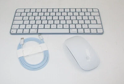 Apple Magic Keyboard A2450 & Magic Mouse 2 A1657 Pack Set Blue - Image 1 of 4