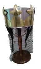 Casco medieval Rey Arturo con casco medieval Aventail,